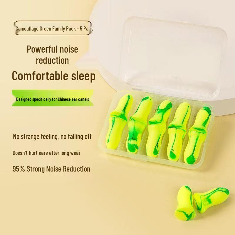 Ultra-Quiet Soundproof Earplugs for Sleeping - Noise Reduction Sleep Aid for Small Ear Canals and Student Dormitory Use