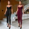 C7490 Damen Mode Jumpsuit: Sexy figurbetont mit Trägern und Ösen
