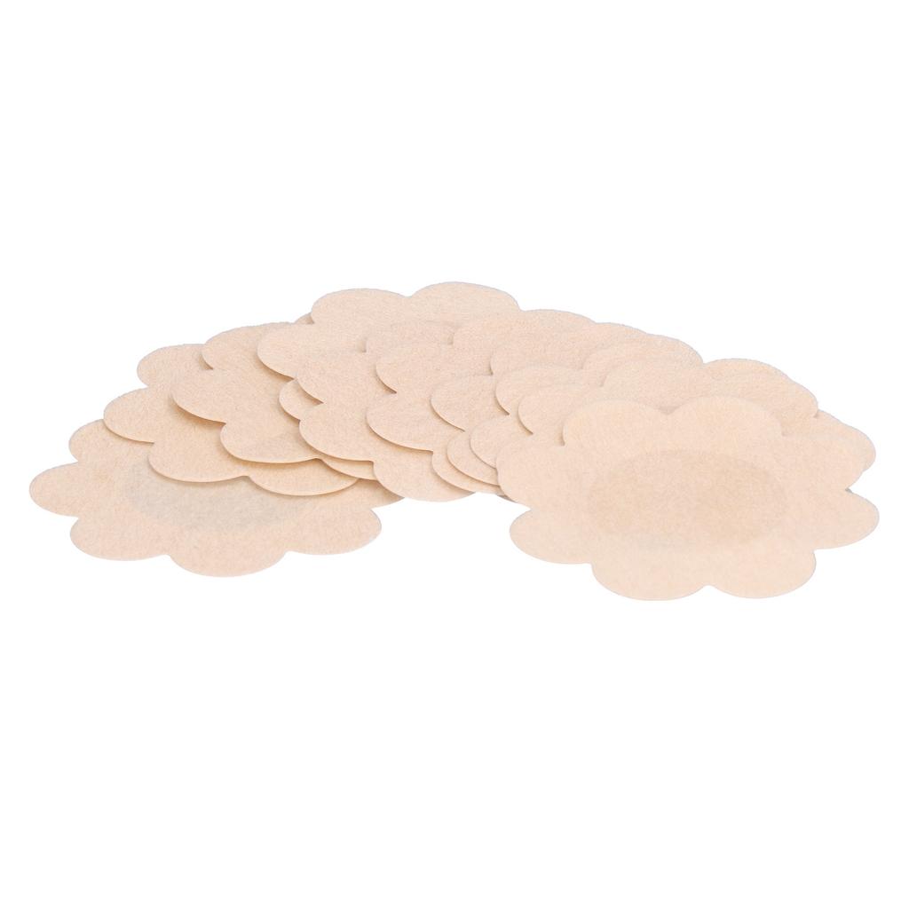5 Pairs Disposable Breast Pasties Comfortable Beige Adhesive Bras Invisible Nipple CoversFlower