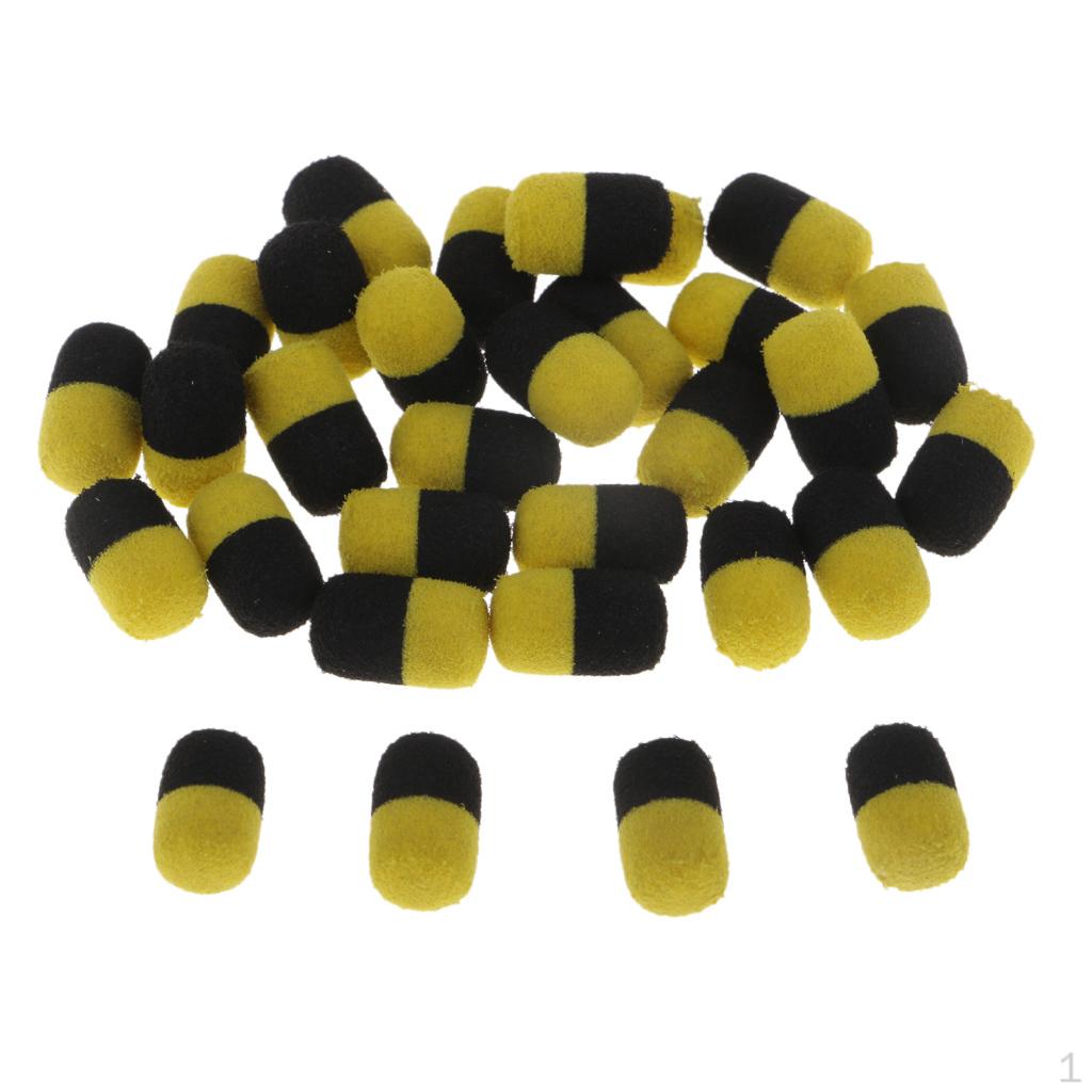 

Бойлы Приманки для карпа Рыболовные бусины Плавающие мягкие Black + Yellow