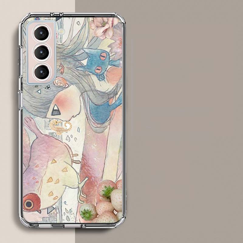 Aya Takano Paintings Phone Case For Samsung Galaxy S25 Edge S24 S23 FE S21 S20 S10 Plus S22 S26 Ultra Cover Clear Cases TPU Capa