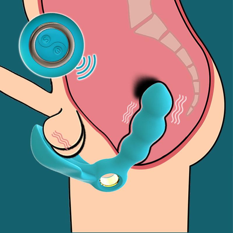 Masaj Vibrator cu Telecomandă pentru Prostata și Anal, Unisex, Model Păstaie de Mazăre