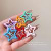 10Pcs/Set Solid Color Star Hair Clips For Kids Girls Headwear Alloy Barrettes Cute Glitter BB Clips Hairpins Hair Accessories