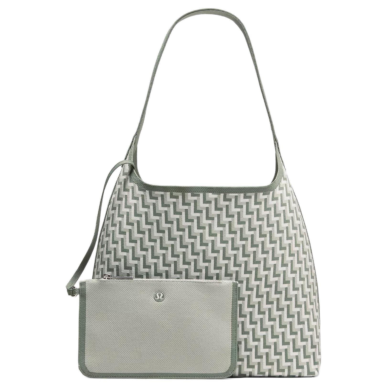 

Lululemon Everywhere 12L Knitted Interwoven Letter Design Shoulder Bag Women bags Gray Emerald-Gray LW9GC2S-070394 Gray & Jadeite Gray