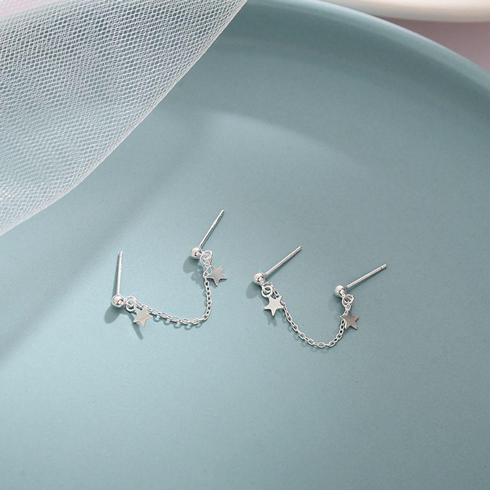 Double Ear Holes Women Star Ear studs Female Ear studs Korean Style Earrings Ear Chain Earrings