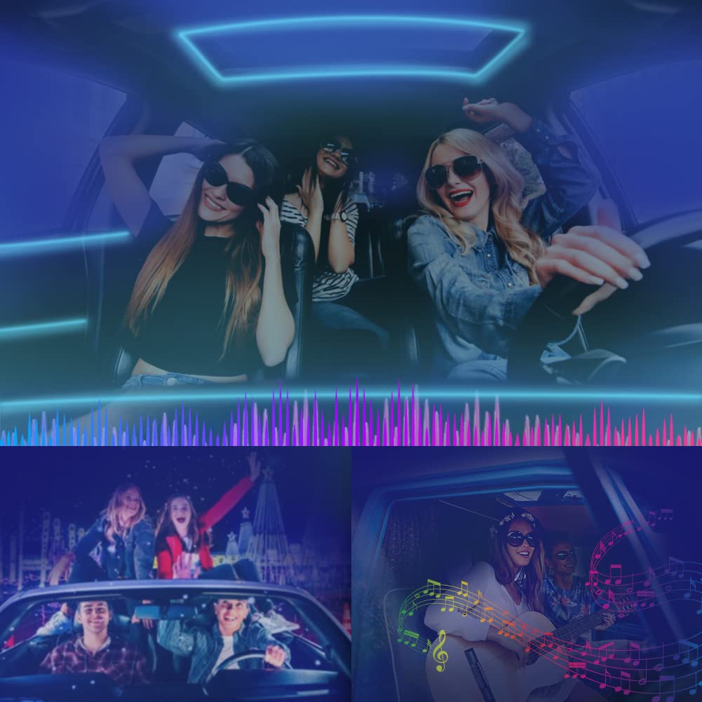 [2nd Generation] Car LED Light, Interior Ambient Light, USB Type, Atmosphere Light, 8 Color