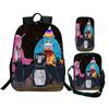 Spiel Gorilla Tag Druck Rucksack mit Umhängetasche Federmäppchen Jungen Lustiger Cartoon Schultasche Wasserdicht Kinder Schulrucksack 3er Set