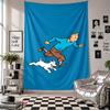 Wall TapestryTintin Art Hanging Cloth Decorative Background Cover for Room Decoration