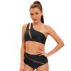 Mesh Split Swimsuit Women's One-shoulder Swimsuit