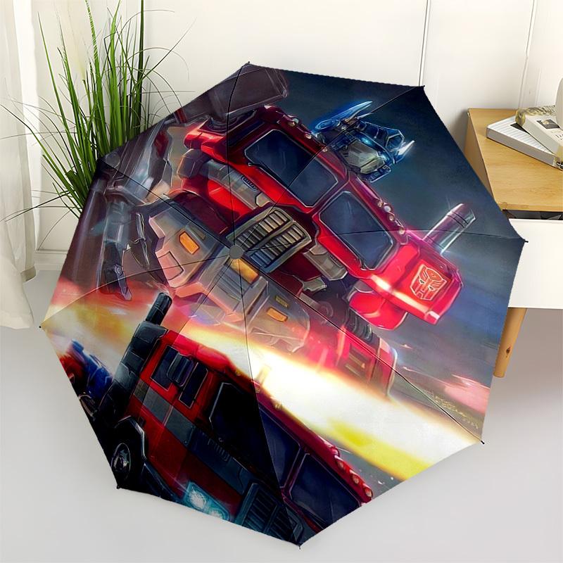 

Transformers, Optimus Prime Themed Automatic Opening and Closing Umbrella, Compact Travel Umbrella, Lightweight and Portable, Suitable for B