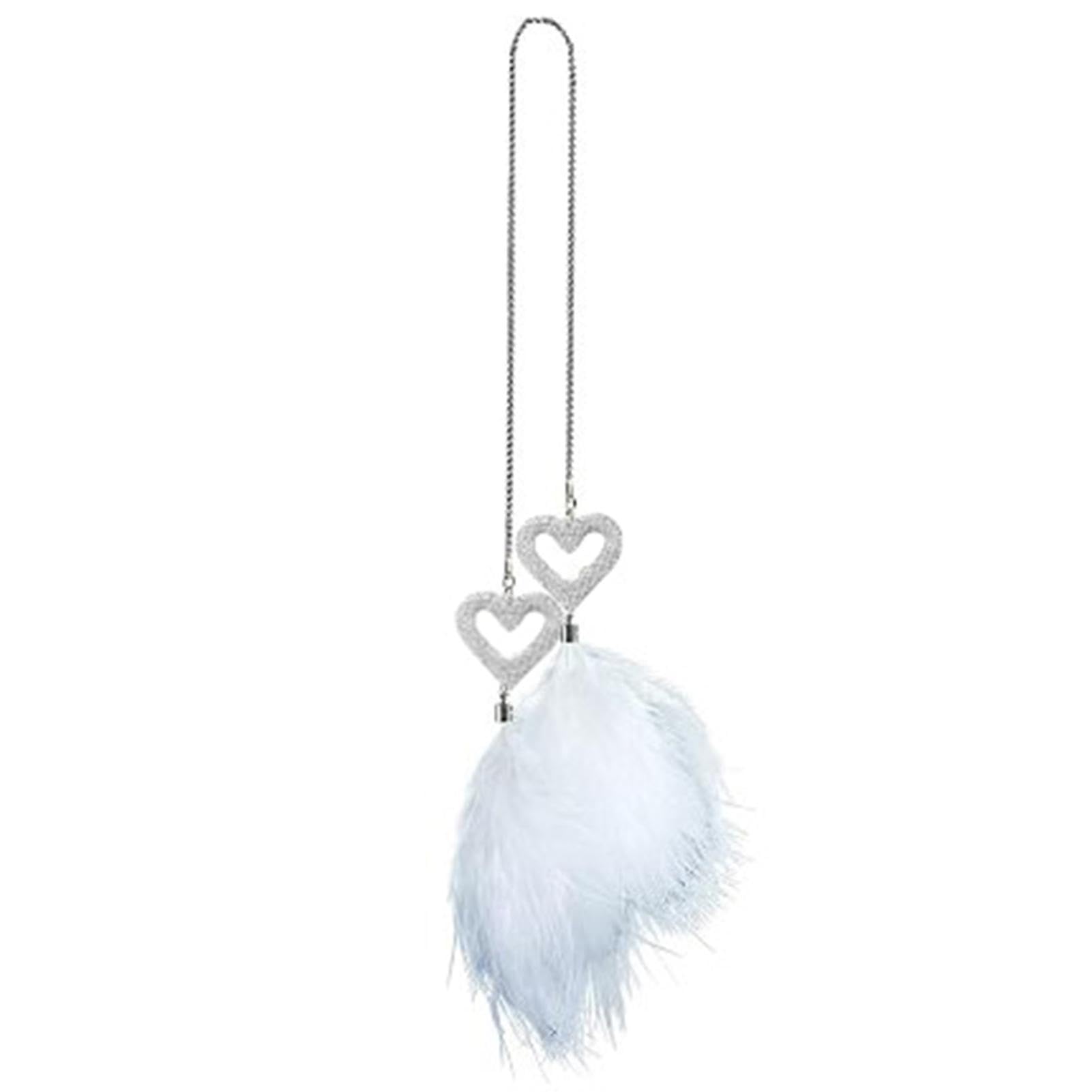 

Hozilen Rearview Mirror Feather Pendant, Feather Ornament for Rearview Mirror - Car Rearview Mirror Please refer to the description білий