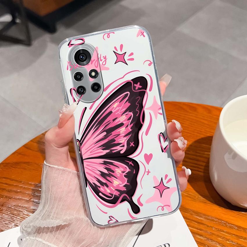 Case For Huawei Nova 8 9 10 11 Pro SE P Smart 2019 2020 Y60 Y70 Cute Black Cat Phone Cover Soft Slim TPU Shockproof Transparent Shell For Huawei Cases