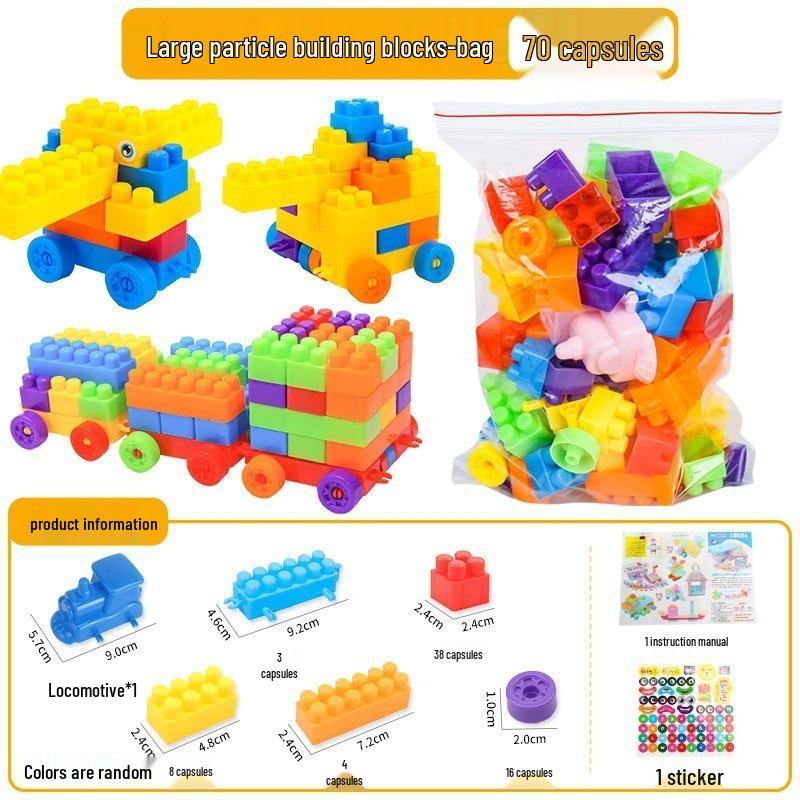 June 1st Children's Day Large Plastic Building Blocks – Engaging Toys for Kindergarten and Brain Development