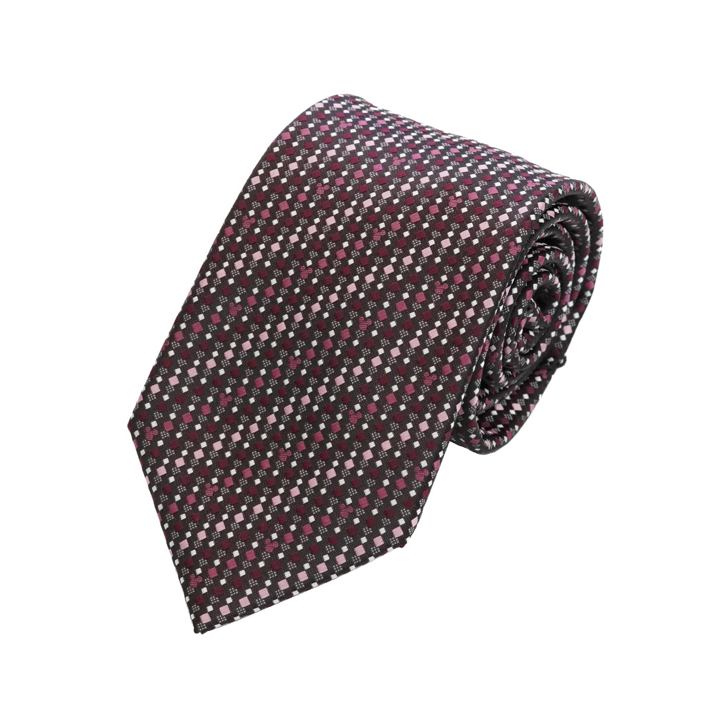 [Disney] Necktie (Three Circle Silhouette Micro Pattern) Necktie D50038 Wine
