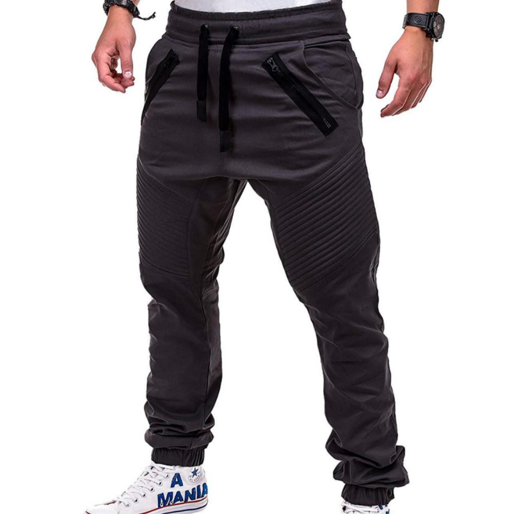 

Мужские спортивные тканые брюки на молнии, спортивные брюки в полоску L чёрный