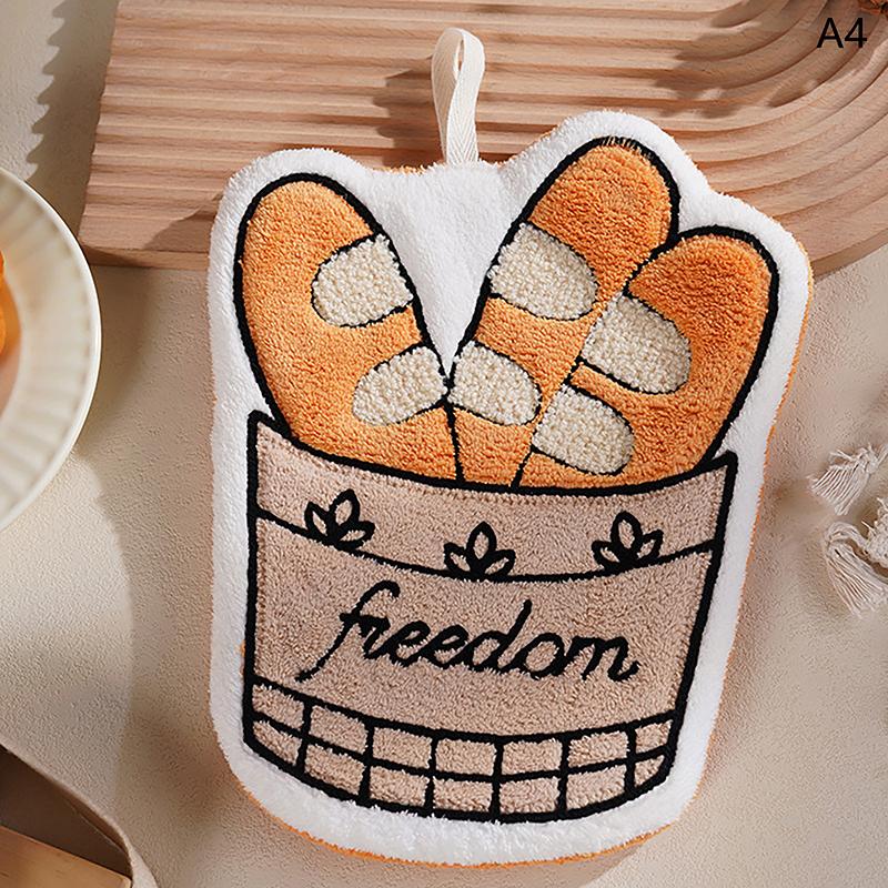 Hand Towel Absorbent Hand Cloth Hand Towel For Kitchen Bathroom Hand Cloth Cartoon Hand Towels Convenient Hanging Towel For Hand