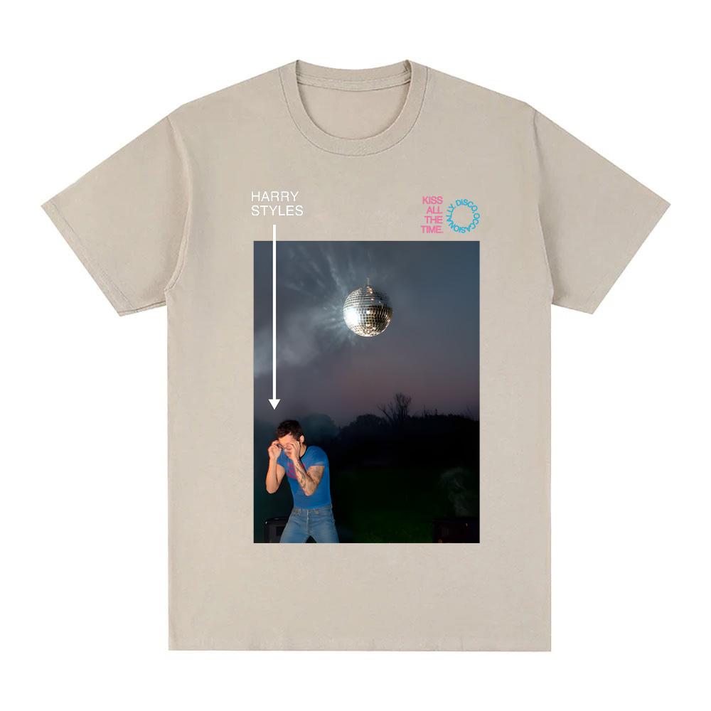 2026 New Album Kiss All The Time Tshirt Singer HarryStyle Graphic Printing Hip Hop pure Cotton Teeshirt Unisex HighQuality Top