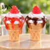 Cute 3D Resin Desserts 10Pcs Mini Ice Creams, Tiny Strawberry Jam Dessert Food for Doll Mansion Miniatures Mansion, DIY Craft Projects, Pretend