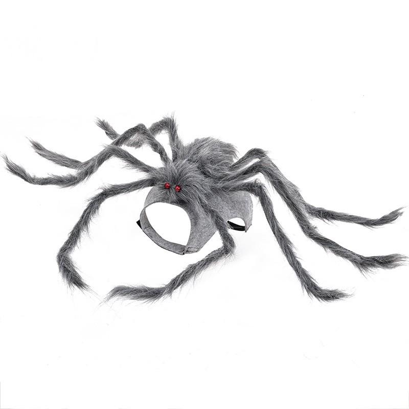 Halloween Pet Costume Spider Transformation Outfit Dogs Cats Universal Size S M L Gray Brown Black Purple