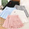 Girls' Summer Midi Pleated Skirt with Anti-Exposure Shorts
