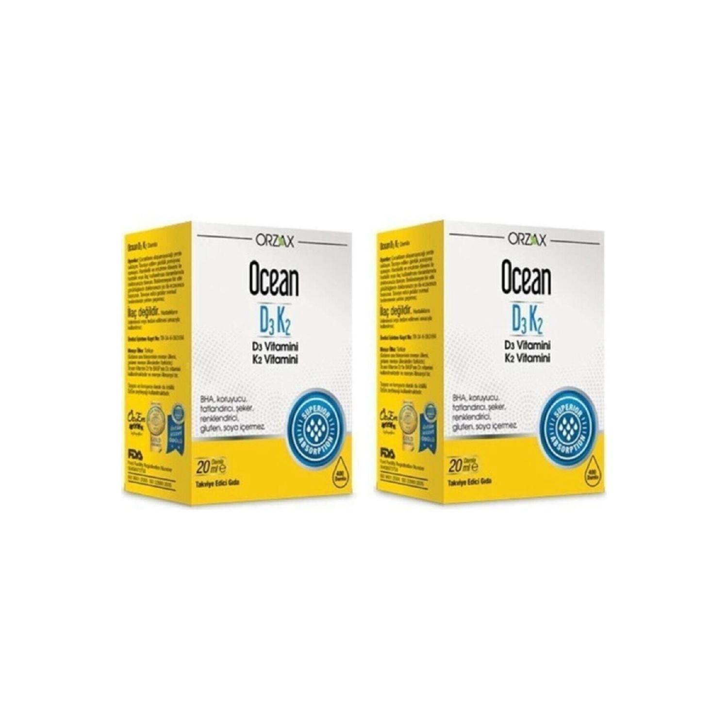 

Ocean Vitamin D3k2 Drop 20 Ml 2 Package
