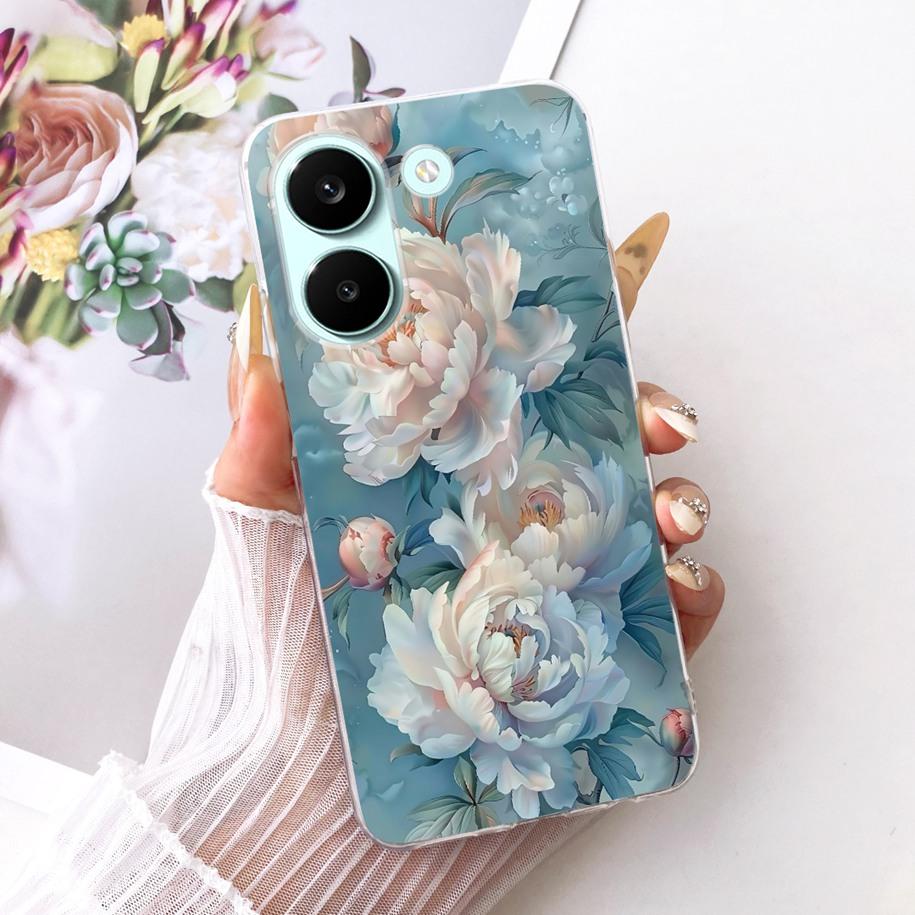 Case For Xiaomi Poco X8 Pro Max Cover Popular Flower Soft Silicone Transparent TPU Bumper For Xiaomi Poco X8 Pro X8ProMax Fundas