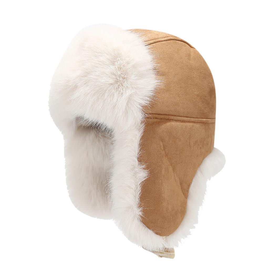 Winter-Gehörschutzmütze in Unifarbe und mit Leopardenmuster-Design für den täglichen Gebrauch