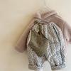 Winter Children Printed Embroidery Thicken Pants Korean Style Baby Girls Casual Warm Cotton-padded Trousers