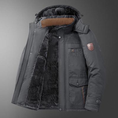 Men's Thickened Cotton Winter Jacket - Loose, Plus Size, Cold-Resistant, Warm Outerwear for Middle-Aged and Elderly