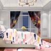 2PCS- Warrior -HD Printed Curtain - Polyester material - suitable for bedroom, living room, study (customizable)