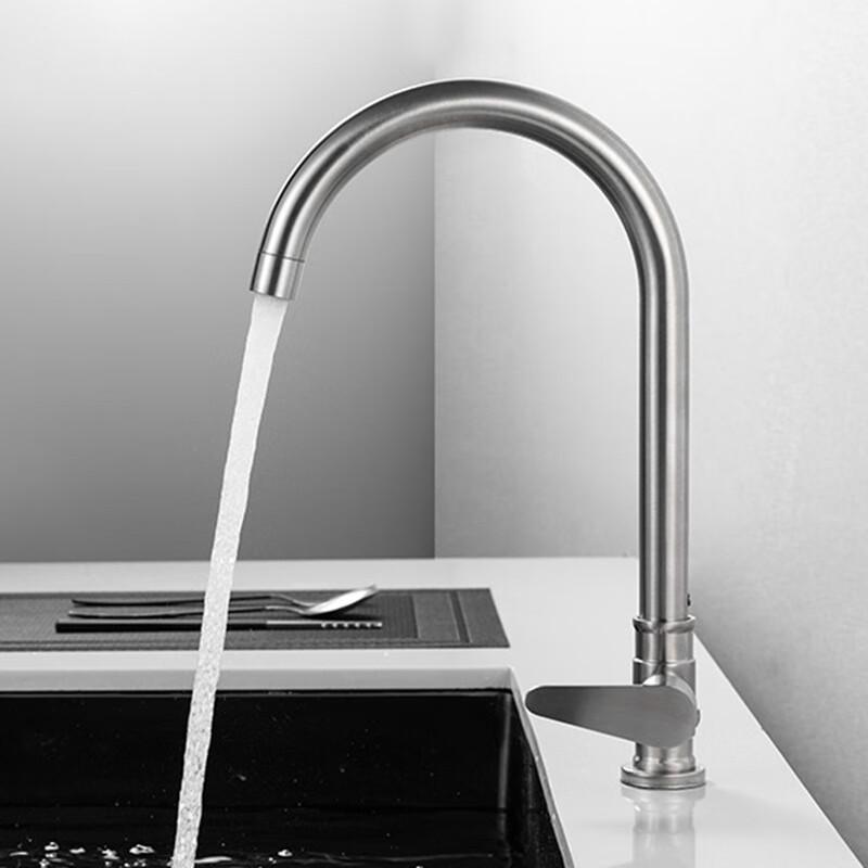 VEMUSE 304 Stainless Steel Single Cold Kitchen Faucet