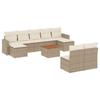 VidaXL Garden Lounge Set with Cushions 10 Pcs, Patio Sofas, Patio Furniture Set, Outdoor Furniture, Beige 3256653