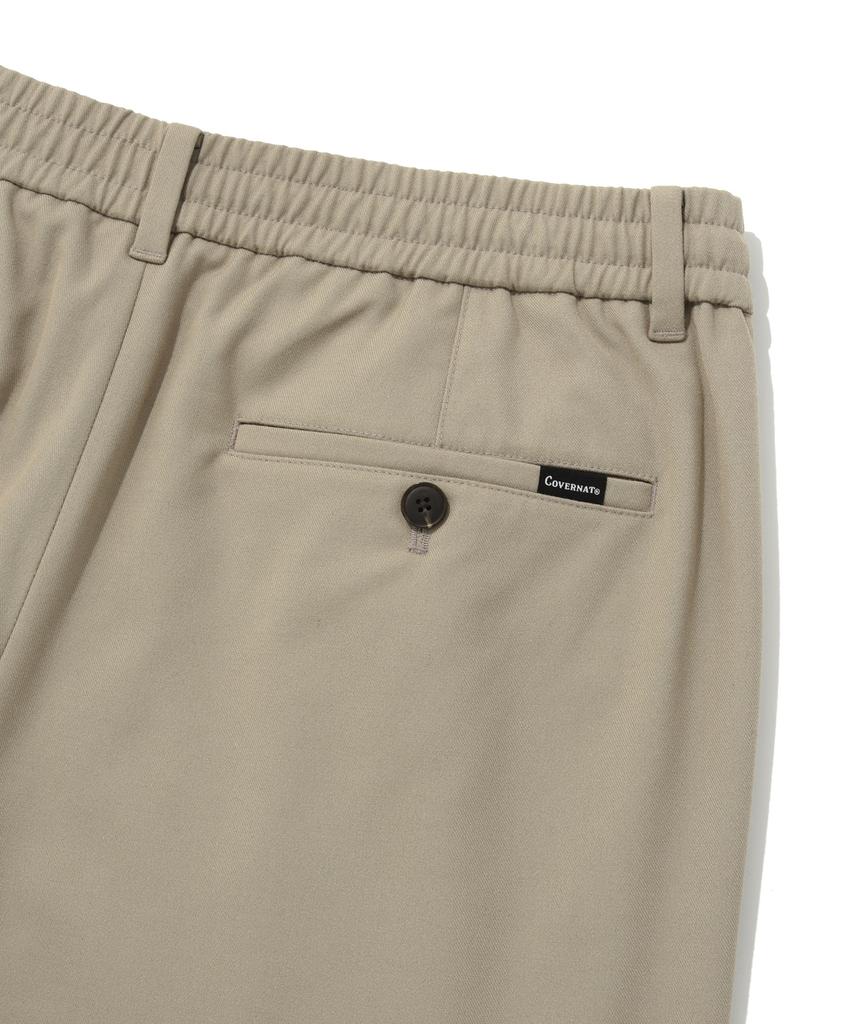 COVERNAT Slacks Fleece-Lined Slim Tapered Pants Beige