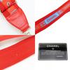 Used CHANEL Handbag New Travel Line COCO Mark Jacquard Nylon/leather Red Shoulder