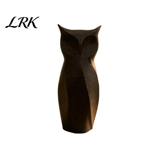 Abstract Owl Ornament 3D Printed Figurine, Modern Minimalist Geometric Home Office Statue Statue, Decorative Bird Sculpture for Decoration Animal
