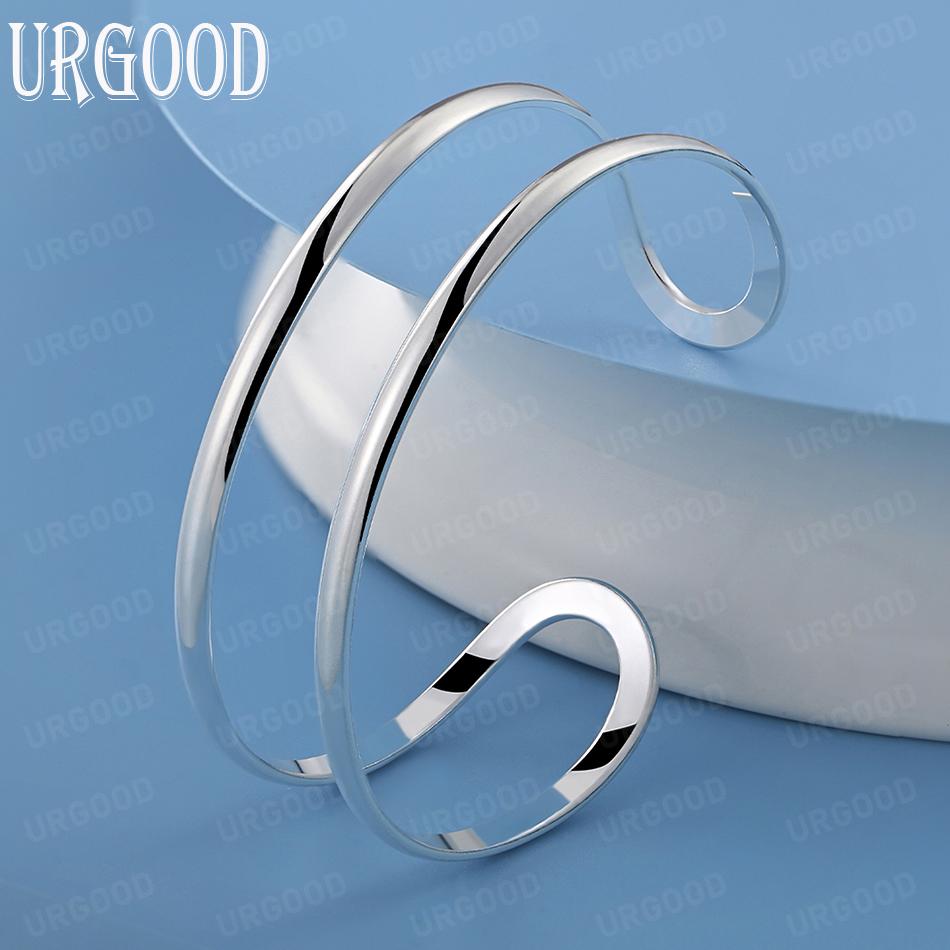 925 Sterling Silver Fashion Adjustable Bangle Wedding Jewelry