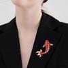 Red Carp Women's Brooch Pins Trendy Charm Metal Brooches Good Luck Fish Pin Jewelry Party Wedding Gifts