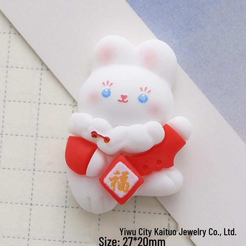 2023 Rabbit Style Resin Ornaments & Hair Clips DIY Kit