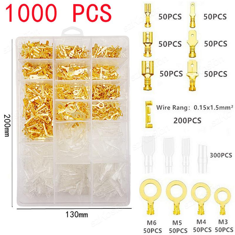 315pcs Male Female Wire Box Insulated Cable Connector 2.8/6.3mm Electrical Crimp Terminals Termin Spade Connectors Assorted Kit