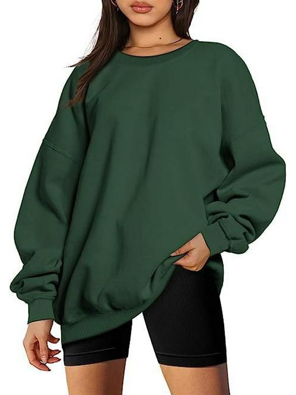 European & American Unisex Round Neck Casual Fleece Pullover Sweatshirt L