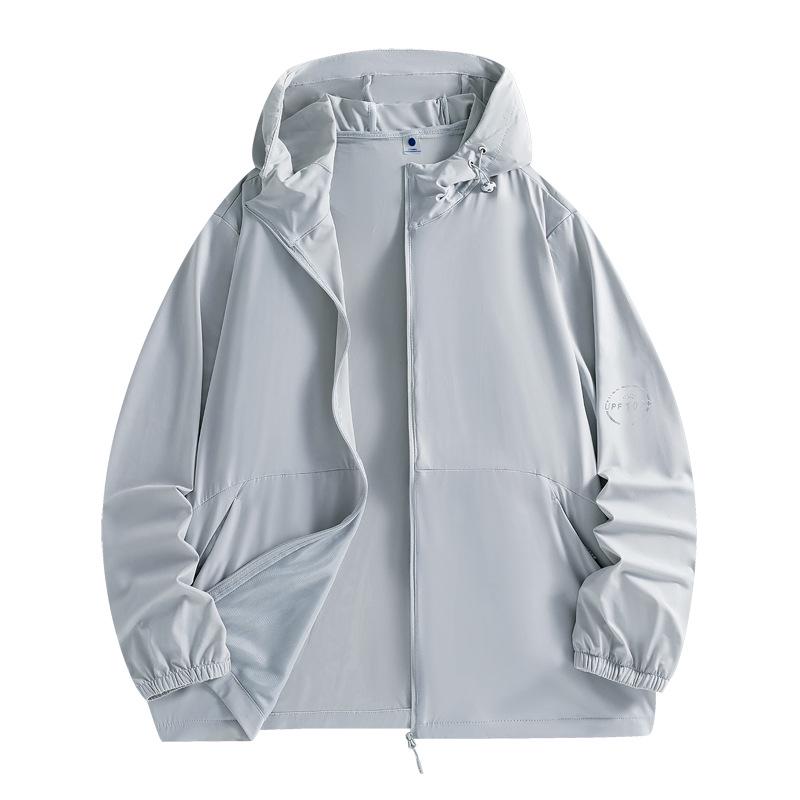 Unisex Hooded Summer Ice Silk Sun Protection Jacket, Breathable UV Shield, UPF100+, Perfect for Couples 5XL
