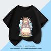 2026 Sommer Weich Niedlich Gestapelt Totoro Cartoon Gedruckt Kinder T-Shirt Reine Baumwolle Atmungsaktiv Rundhals Eltern-Kind-Kleidung