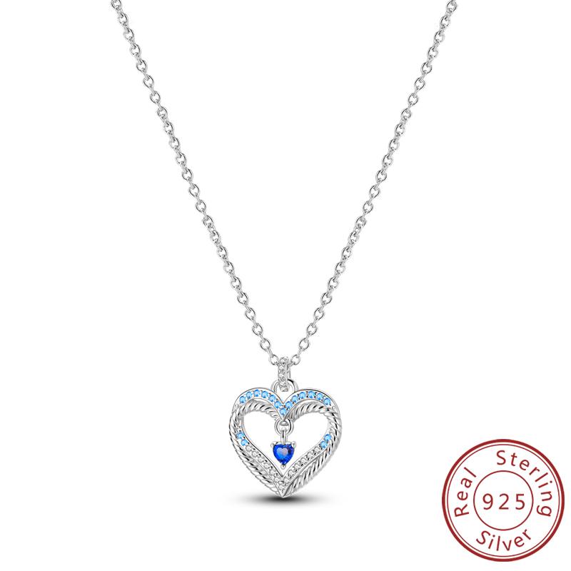 New Copper Necklaces Tulip Heart Sun Star Moon Bow Zircon Pendant Necklace For Women Fashion Jewelry Making Gifts