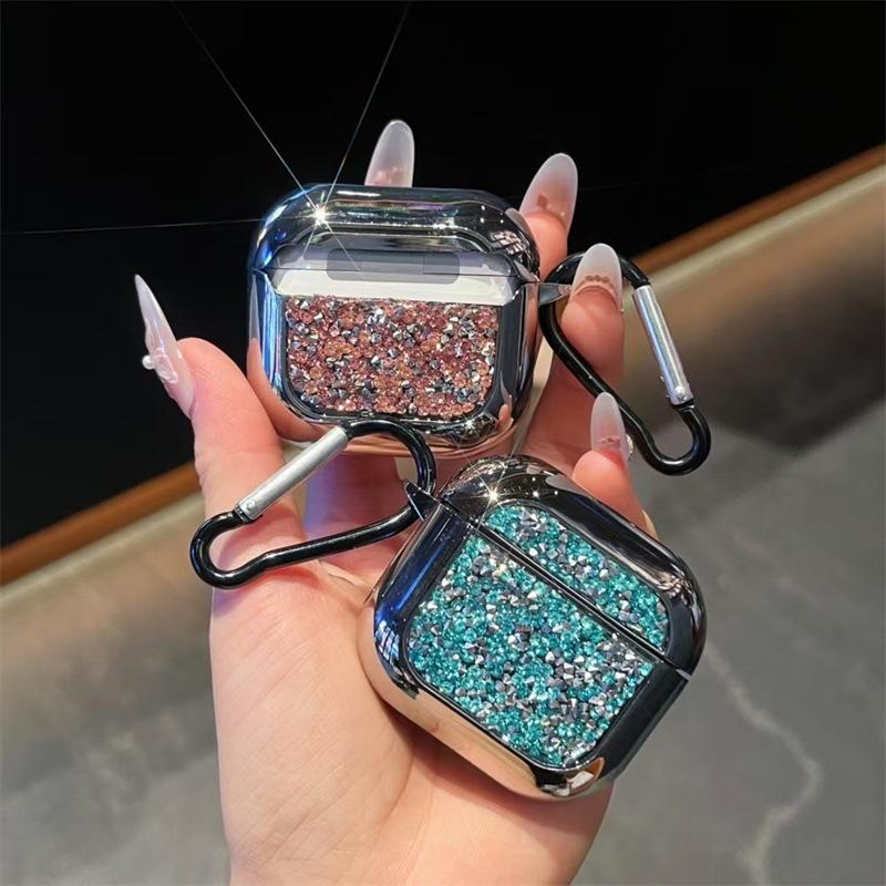 Electroplating flash drill AirPods Pro suitable for Apple 1/1/1/1st generation wireless bluetooth headset cover anti-drop advanced sense