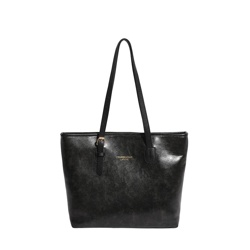 

Casual work commuter bag women s large-capacity new niche fashion shoulder shopping bag retro tote bag