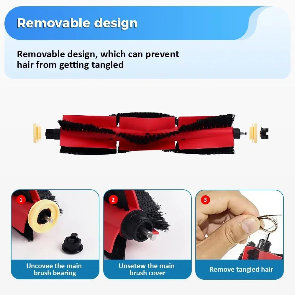 Roller Side Brush HEPA Filter Mop Cloth For Roborock S5 S50 S51 S52 S55 S6 S6 Pure S6 MaxV T6 T7 E4 E5 Vacuum Cleaner Part