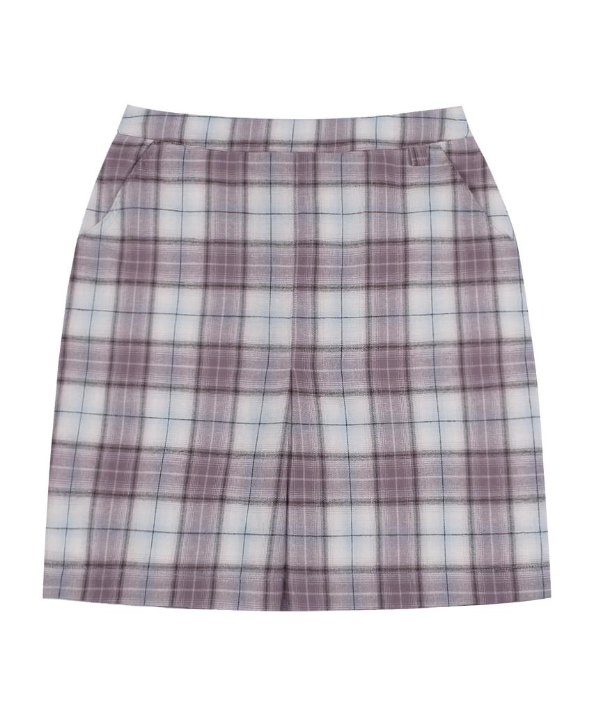 Lunakihu Wxsk002 Check Pattern Skirt (Purple)