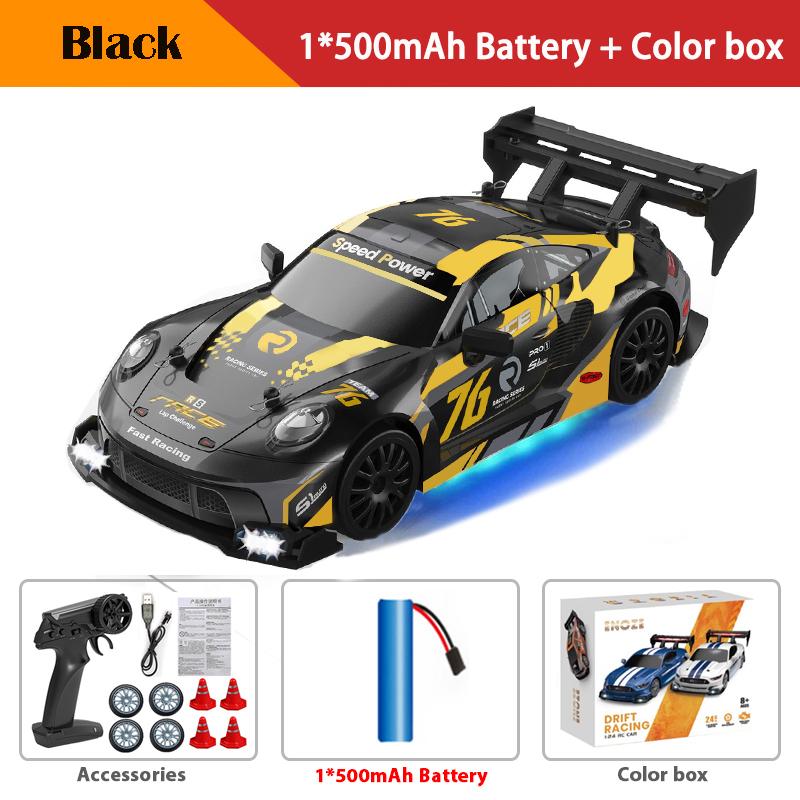 4WD RC Car With LED Remote Control Cars High Speed Fast Drift Racing 2.4G Radio RTR Vehicle GTRPRO Model Toy Kids Children Gift