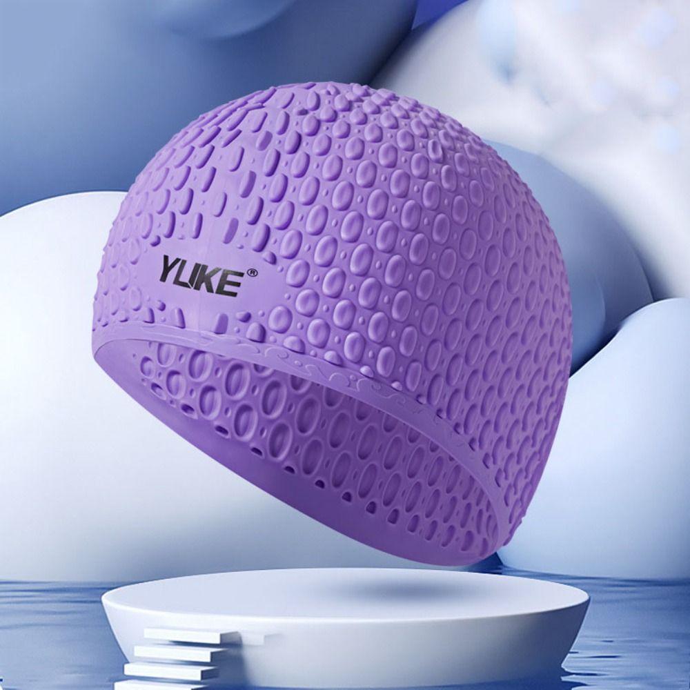 Quick-Drying Silicone Swimming Cap Solid Color Swimming Hat Children's Swim Cap  Pool