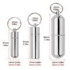 1-3 Stück Mini Tragbar Aluminium Pillendose Schlüsselanhänger Outdoor Tasche Pillendose Behälter Tragflasche Hülle Schutzbox Outdoor